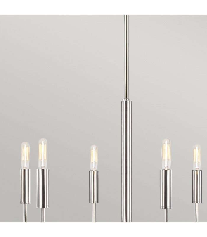 Brianna 6 Light Multi Arm Pendant Ceiling Light Polished Nickel-3