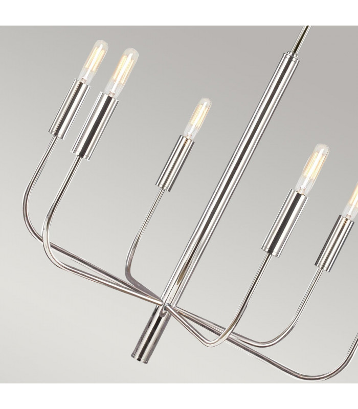 Brianna 6 Light Multi Arm Pendant Ceiling Light Polished Nickel-4