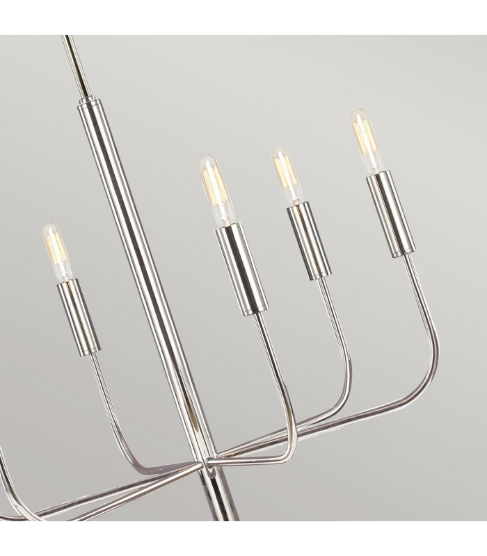 Brianna 6 Light Multi Arm Pendant Ceiling Light Polished Nickel-5