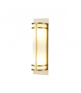 Fusion 2 Light Flush Wall Lamp Painted Natural Brass-1