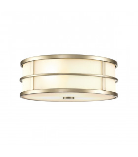 Fusion 3 Light Cylindrical Ceiling Light Painted Natural Brass-1