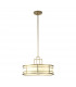 Fusion 3 Light Cylindrical Pendant Ceiling Light Painted Natural Brass-1