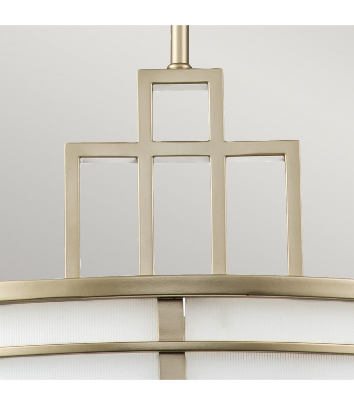 Fusion 3 Light Cylindrical Pendant Ceiling Light Painted Natural Brass-3