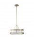 Fusion 3 Light Cylindrical Pendant Ceiling Light Painted Natural Brass-7