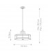 Fusion 3 Light Cylindrical Pendant Ceiling Light Painted Natural Brass-8