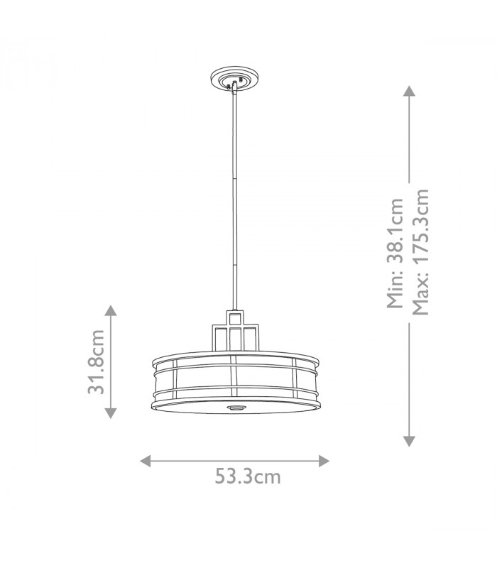 Fusion 3 Light Cylindrical Pendant Ceiling Light Painted Natural Brass-8