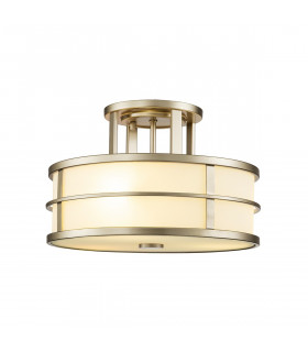 Fusion 3 Light Cylindrical Ceiling Light Painted Natural Brass-1
