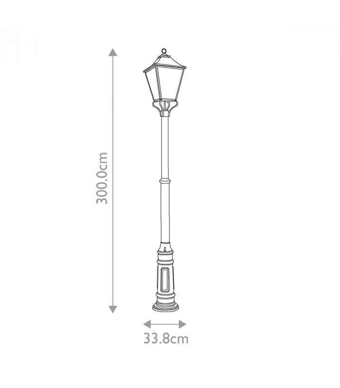 Galena 4 Light Outdoor Lamp Posts Sable IP44-6