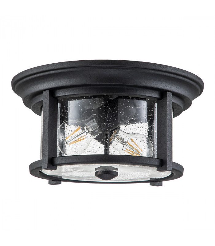Merrill 2 Light Outdoor Flush Black IP44-1