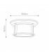 Merrill 2 Light Outdoor Flush Black IP44-6