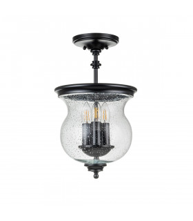 Pickering Lane 3 Light Lanterns Pendant Ceiling Light Black-1