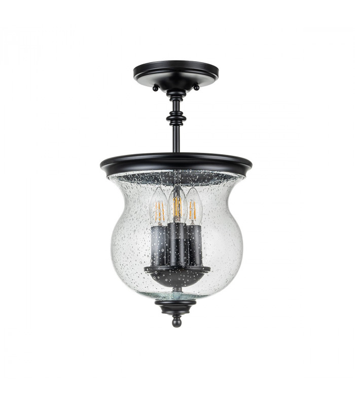 Pickering Lane 3 Light Lanterns Pendant Ceiling Light Black-1