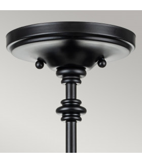 Pickering Lane 3 Light Lanterns Pendant Ceiling Light Black-2