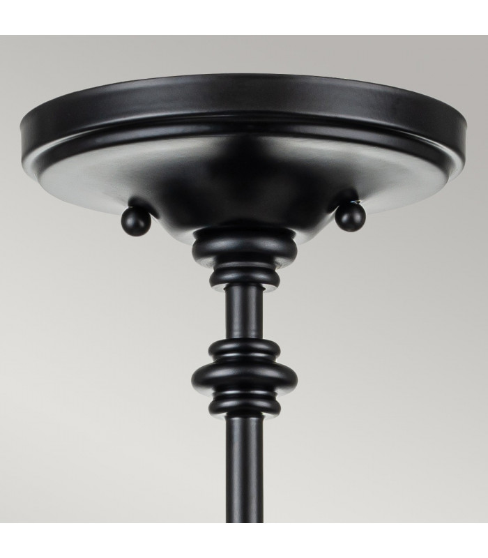 Pickering Lane 3 Light Lanterns Pendant Ceiling Light Black-2