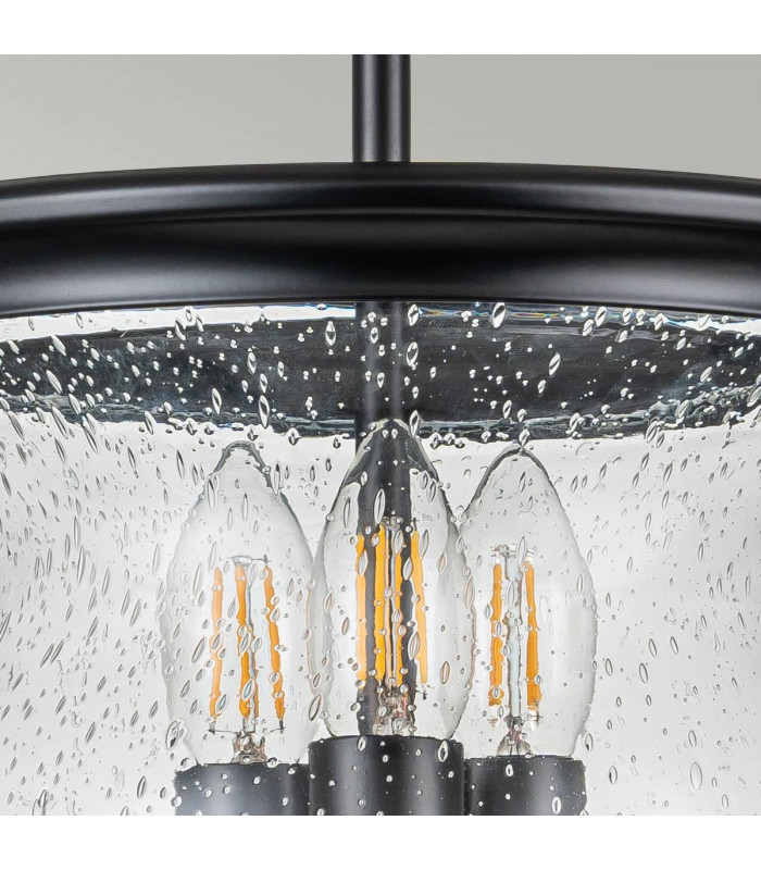 Pickering Lane 3 Light Lanterns Pendant Ceiling Light Black-3