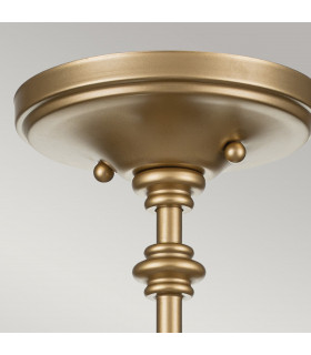 Pickering Lane 3 Light Lanterns Pendant Ceiling Light Painted Natural Brass-2
