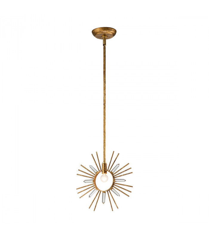Sun King Pendant Ceiling Light Gold Leaf-1