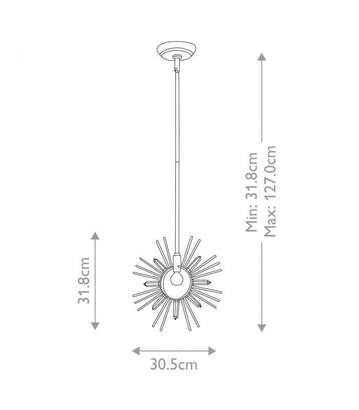 Sun King Pendant Ceiling Light Gold Leaf-8