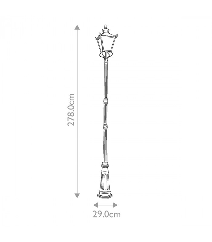 Grampian Outdoor Lamp Posts Black IP44-5