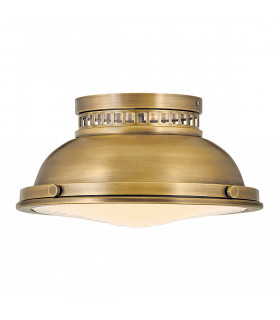 Amelia 2 Light Bowl Semi Flush Ceiling Light Heritage Brass-1