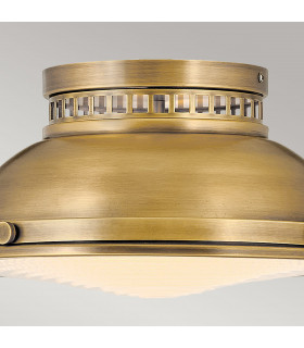 Amelia 2 Light Bowl Semi Flush Ceiling Light Heritage Brass-2