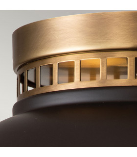 Amelia 2 Light Bowl Semi Flush Ceiling Light Buckeye Bronze Restoration Bronze-2