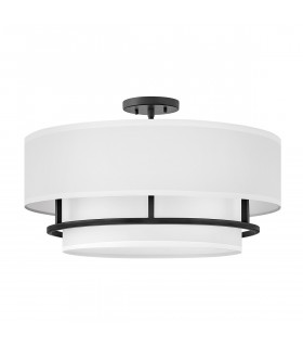 Graham 4 Light Cylindrical Ceiling Light Black-1