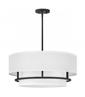 Graham 4 Light Cylindrical Ceiling Light Black-2