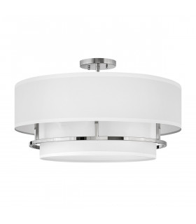 Graham 4 Light Cylindrical Ceiling Light Polished Nickel-1