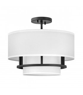 Graham 3 Light Cylindrical Ceiling Light Black-1