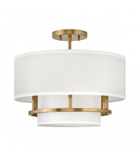 Graham 3 Light Cylindrical Ceiling Light Lacquered Brass-1