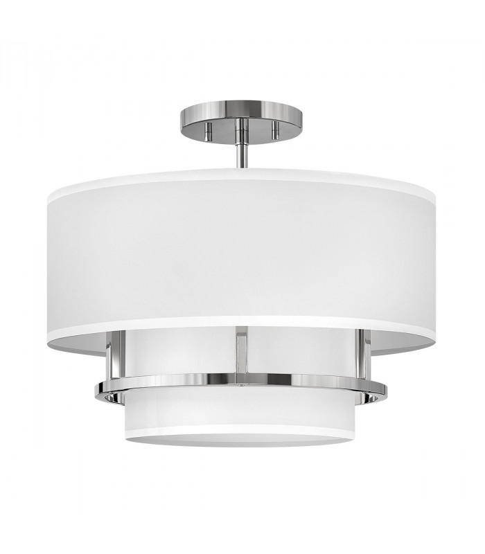 Graham 3 Light Cylindrical Ceiling Light Polished Nickel-1