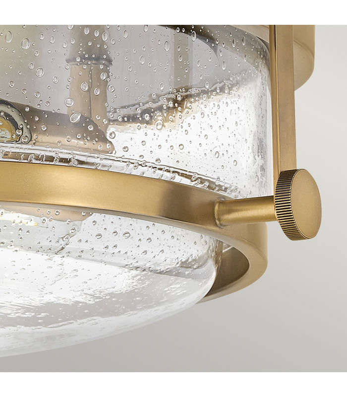 Harper 3 Light Flush Ceiling Light Heritage Brass-3