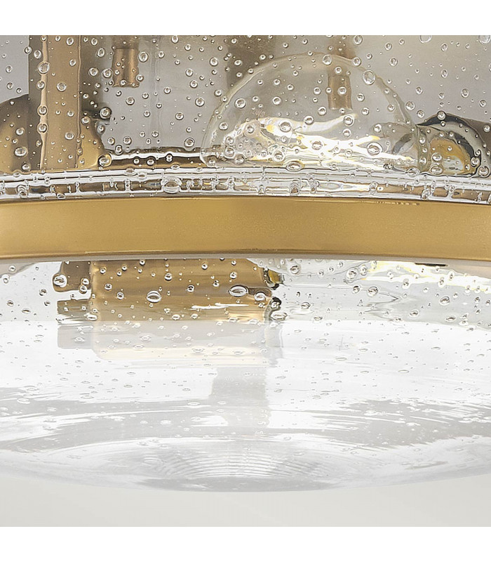 Harper 3 Light Flush Ceiling Light Heritage Brass-5