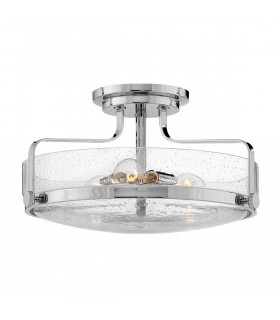 Harper 3 Light Bowl Semi Flush Ceiling Light Polished Chrome-1
