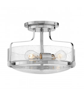 Harper 3 Light Bowl Semi Flush Ceiling Light Polished Chrome-1