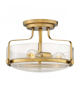 Harper 3 Light Bowl Semi Flush Ceiling Light Heritage Brass-1