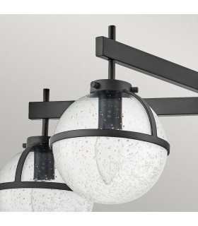 Hollis 5 Light Multi Arm Semi Flush Ceiling Lamp Black IP44-2