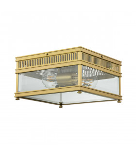 Holborn 2 Light Outdoor Decorative Flush Brushed Brass IP44-1