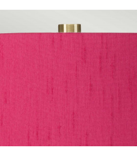 Isla Table Lamp with Round Tapered Shade Aged Brass White Pink-2