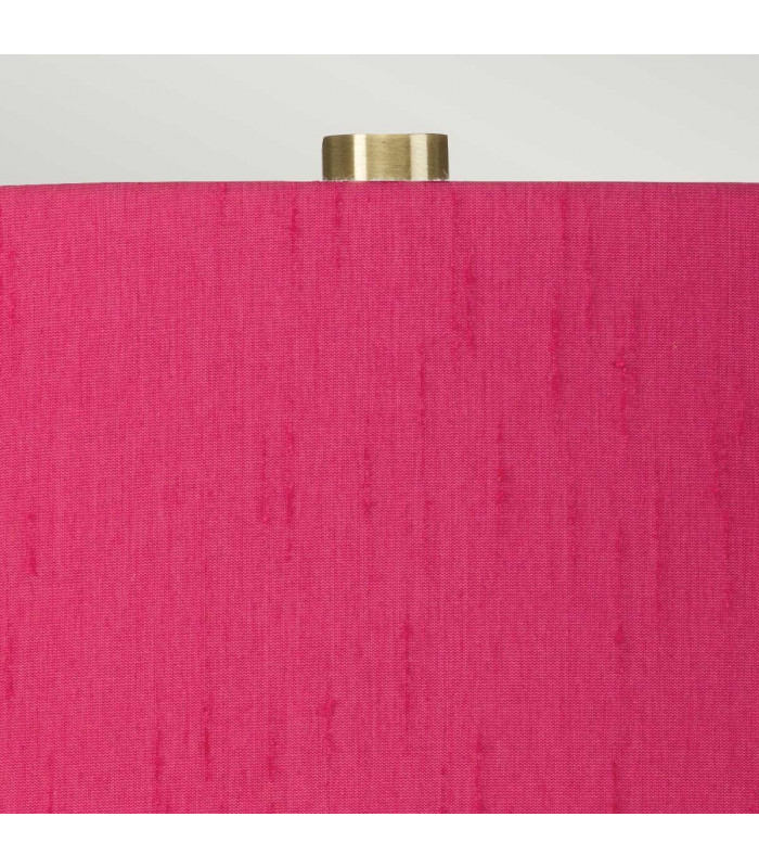 Isla Table Lamp with Round Tapered Shade Aged Brass White Pink-2