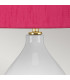 Isla Table Lamp with Round Tapered Shade Aged Brass White Pink-3