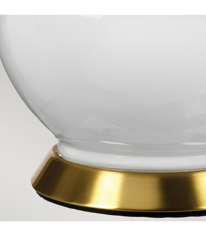 Isla Table Lamp with Round Tapered Shade Aged Brass White Pink-4