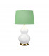 Isla Table Lamp with Round Tapered Shade Aged Brass White Green-1