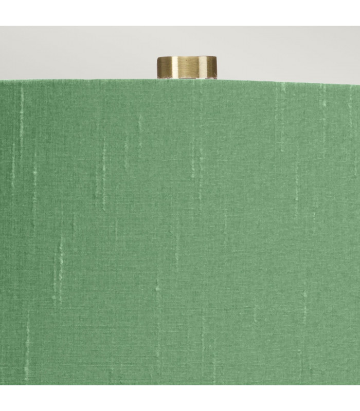 Isla Table Lamp with Round Tapered Shade Aged Brass White Green-2