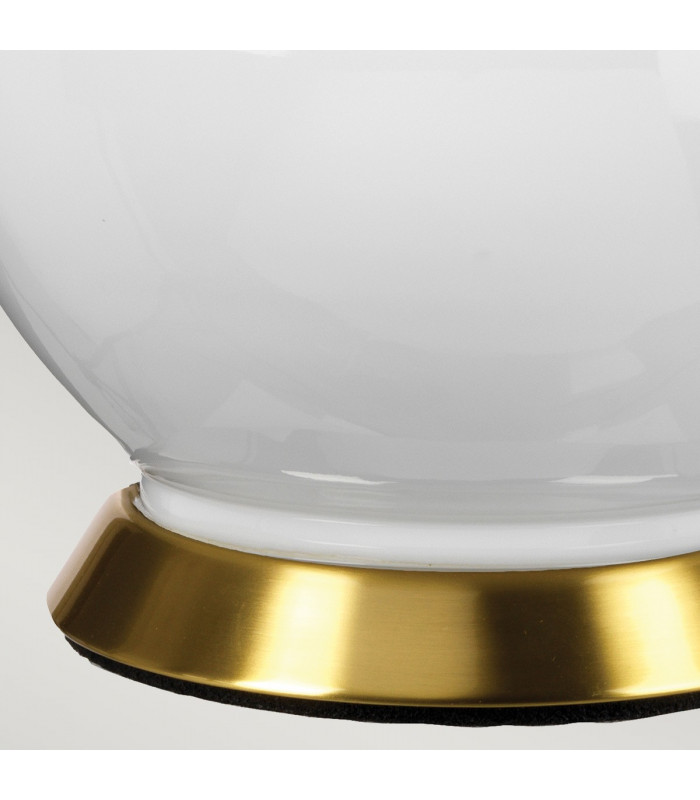 Isla Table Lamp with Round Tapered Shade Aged Brass White Green-4