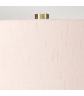 Isla Table Lamp with Round Tapered Shade Aged Brass White Pink-2
