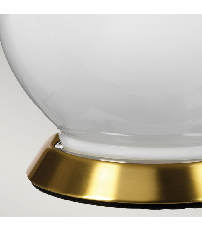 Isla Table Lamp with Round Tapered Shade Aged Brass White Pink-4