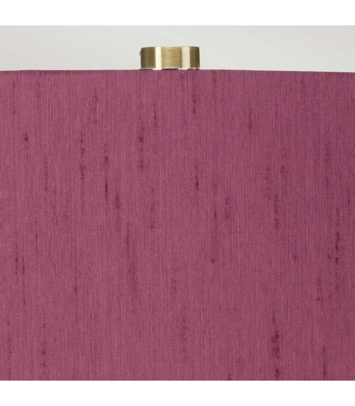 Isla Table Lamp with Round Tapered Shade Aged Brass White Purple-2