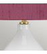 Isla Table Lamp with Round Tapered Shade Aged Brass White Purple-3